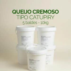 5 Baldes Queijo Cremoso Tipo Catupiry: 10 kg ENTREGA GRÁTIS